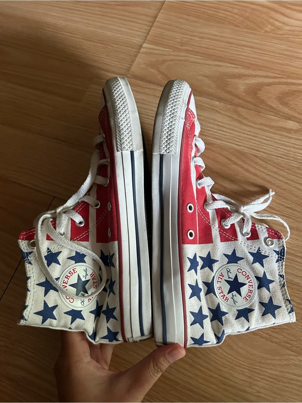 Converse All Star Taylor Red White Blue USA Sneakers Juniors 5